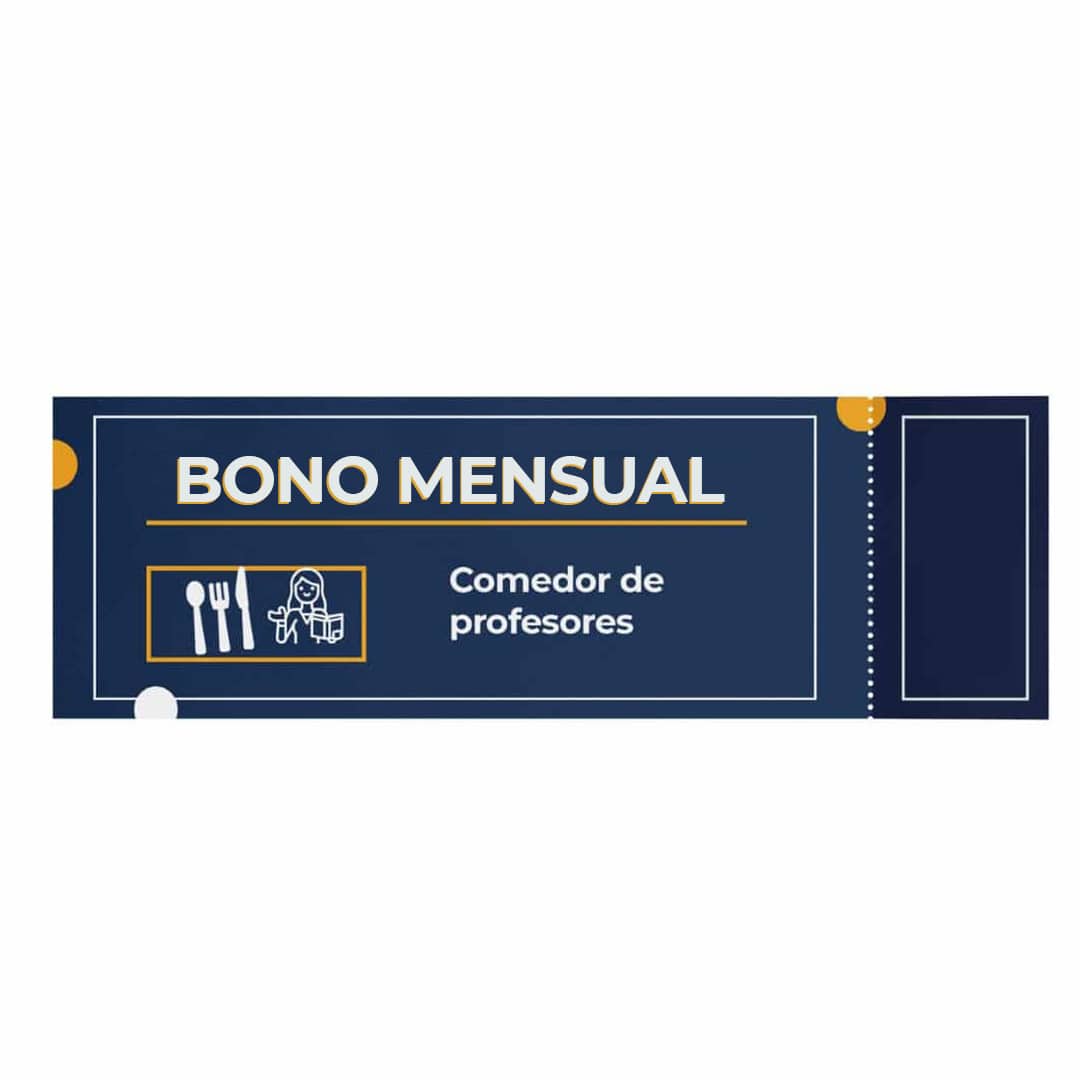 Bono mensual comedor presencial docente